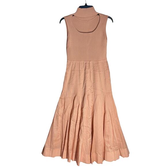 Snidel Midi Dress Sweater Pleated Cutout - Picture 5 of 11